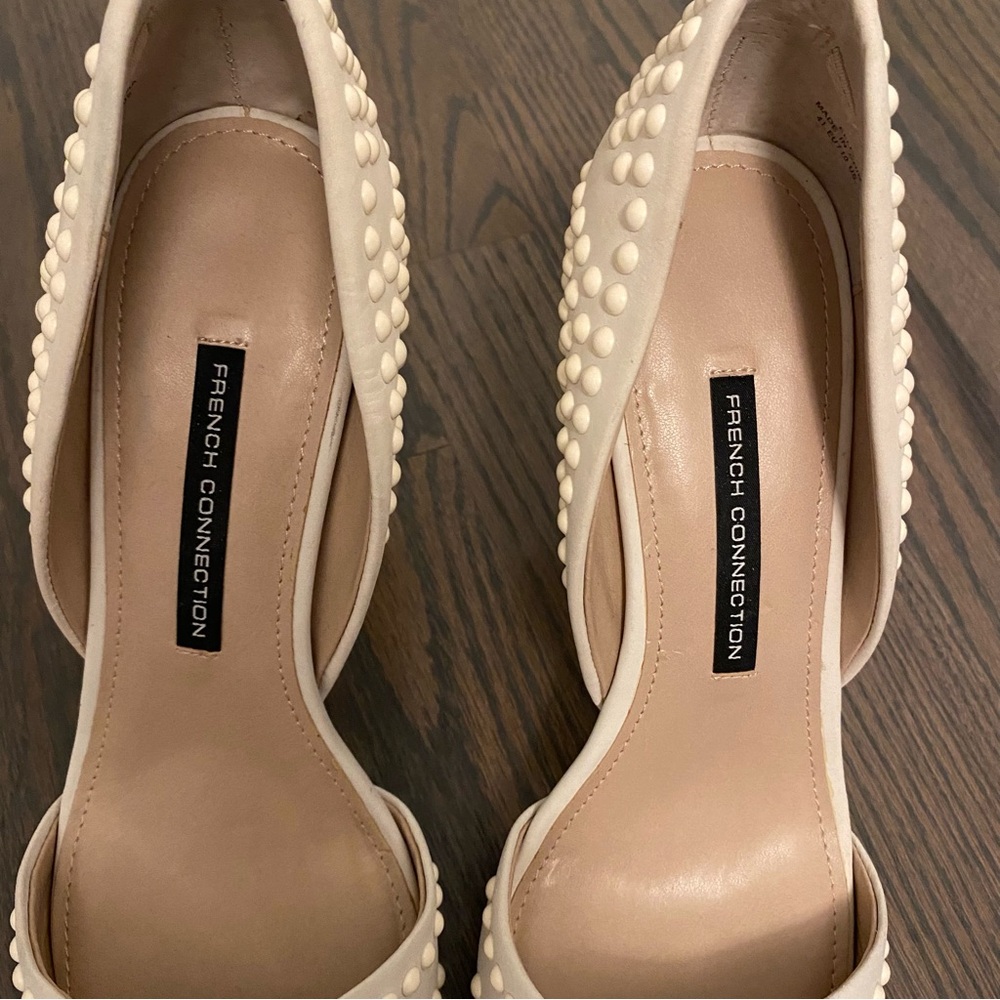 Brand new leather French connection studded d'orsay heel pumps 👠 10 / 41 - Picture 3 of 6